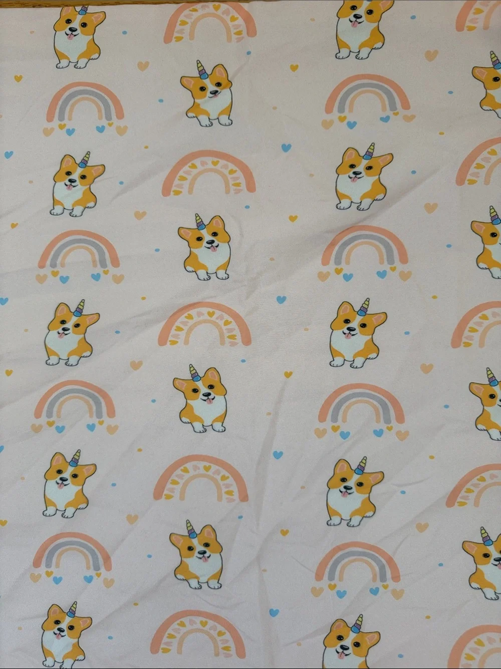 Corgi Unicorn Print Pink Bedding Set (Full) - no flat sheet